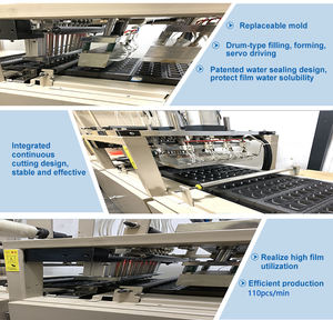 เครื่องบรรจุแคปซูลผงซักฟอก PVA Pvoh ความจุสูง เครื่องผลิตแคปซูลสารทำความสะอาดละลายน้ำได้ - Product Image 3