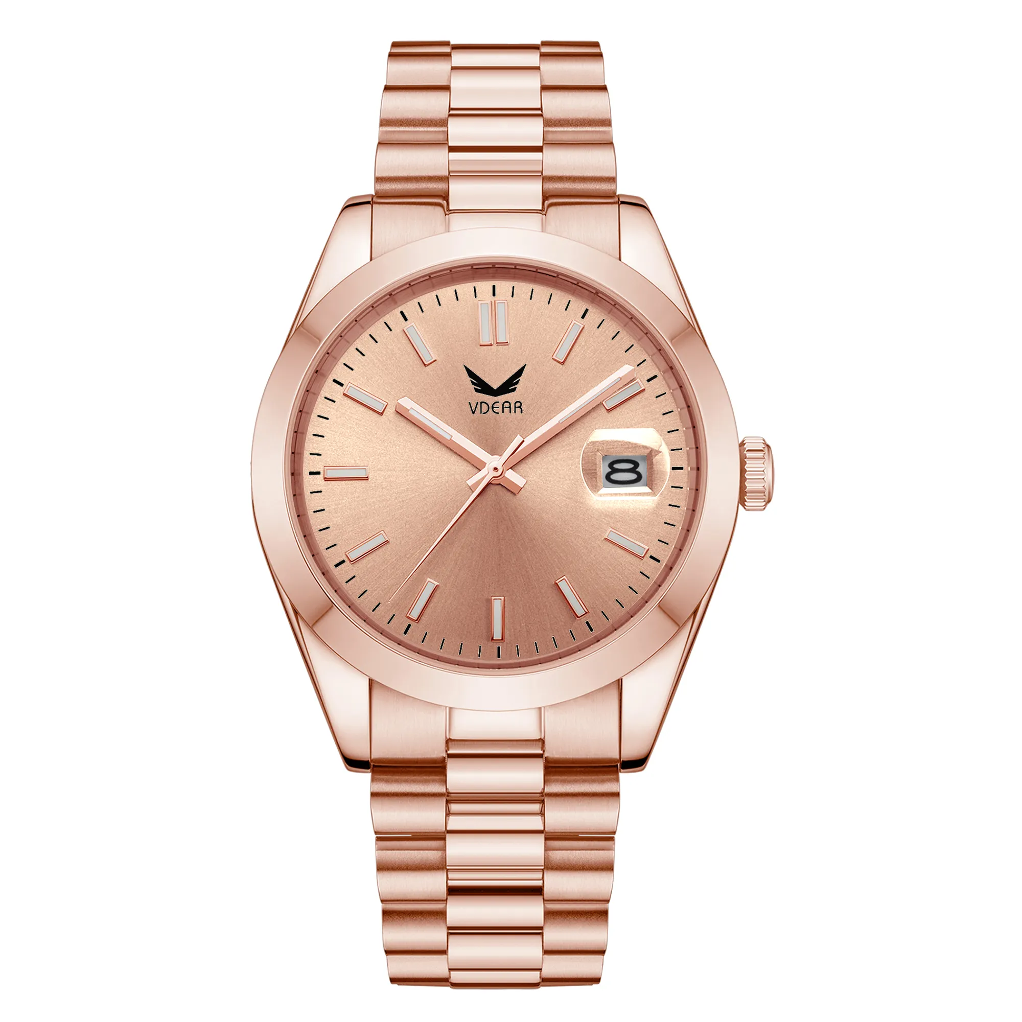 Creative Personality High Quality Charm Diamond Luminous Calendar Rose Gold Woman Brand Watch Luxury Mechanische Horloges