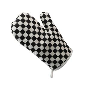 Gants de four carrés épaissis anti-brûlure pour micro-ondes, résistants aux hautes températures, en coton et lin pour la cuisson - Product Image 1