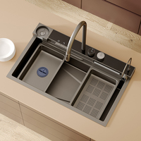 Pistolet Nano multifonction en acier inoxydable haut de gamme rondelle de tasse grise grand évier de cuisine