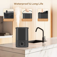 Humidificateurs 4L pour chambre à coucher, grande pièce et diffuseur d'huiles essentielles, humidificateurs à ultrasons à remplissage par le haut, brume fraîche