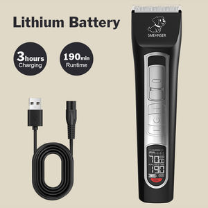 पेशेवर ताररहित बिल्ली कुत्ते कुत्ते बिल्ली के लिए सिरेमिक ब्लेड के साथ सिरेमिक ब्लेड ट्रिमर शेवर ग्रोमिंग किट क्लिपर्स - Product Image 5