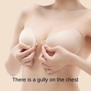 Patch poitrine en tissu maillé coupe ronde brosse à main technique perlée Silicone caoutchouc sein jour de mariage rassemblement grand petit sous-vêtement - Product Image 2