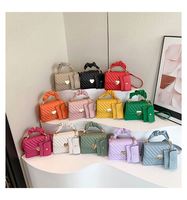 Damen Casual Handtasche Geldbörse Bonbonfarben Umhängetasche 2-teiliges Set Klassische Klapptasche mit Kette Umhängetaschen Damen Schultertaschen
