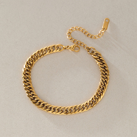 Bracelet minimaliste à maillons J&D, plaqué or 18K PVD, en acier inoxydable, réglable, pour femmes, ne ternit pas
