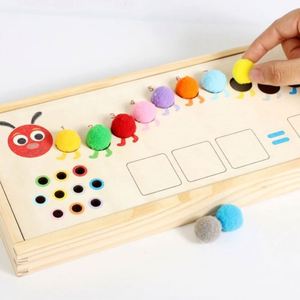 Juguete de Madera con Forma de Oruga para Clasificar Colores, Juguete Matemático para Desarrollar Habilidades Motoras Finas, Juguetes Educativos Montessori para Bebés, Niños y Niñas - Product Image 6