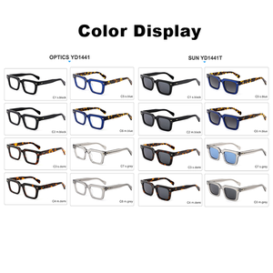 New biểu tượng Tùy chỉnh chống màu xanh kính cho phụ nữ người đàn ông bình thường Kích thước vuông <span class=keywords><strong>Acetate</strong></span> khung cảnh tượng khung sinh thái handmade <span class=keywords><strong>Acetate</strong></span> Kính - Product Image 3