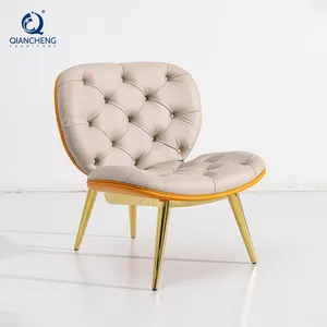 Leather relax chair metal minimalist modern furniture china trade jinhua cozy italian home furniture chair leisure comfort