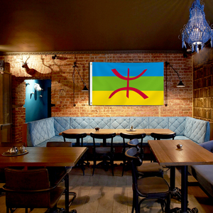 Bandera Amazigh personalizada impresa de 3x5 pies, herencia del norte de África, con ojales de latón, proveedor mayorista - Product Image 4