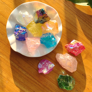 Pierres précieuses en vrac de quartz Aura cristallin brut coloré, halos d'anges, pour la fabrication de bijoux - Vente en gros - Product Image 5