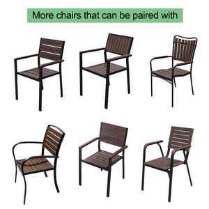 <span class=keywords><strong>Ensemble</strong></span> de meubles de patio modernes en bois, <span class=keywords><strong>table</strong></span> à manger imperméable, structure en aluminium, <span class=keywords><strong>table</strong></span> <span class=keywords><strong>et</strong></span> <span class=keywords><strong>chaises</strong></span> pour hôtel, villa, <span class=keywords><strong>ensemble</strong></span> de <span class=keywords><strong>jardin</strong></span> pour 6 personnes - Product Image 4