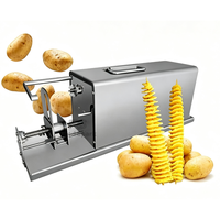 Machine automatique en acier inoxydable pour la découpe en spirale de pommes de terre et la fabrication de brochettes de pommes de terre Tornado