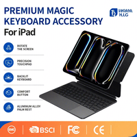 Clavier intelligent avec support flottant et pavé tactile multi-touch pour iPad Pro 11 M4 2024 et iPad Air 11 M2, sans batterie
