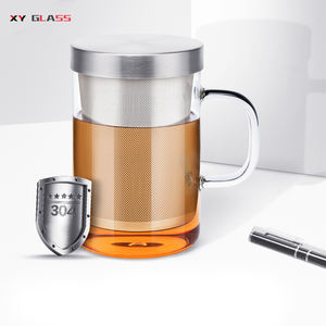 Durevole progettato arrivo borosilicato forno cassetta di sicurezza di vetro colino da tè infusore <span class=keywords><strong>tazza</strong></span> - Product Image 4