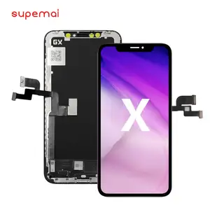 Tela lcd para substituição para iphone, tela touch de oled gx com 100% testados para iphone x, xr, xs, max