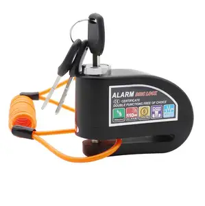 Cerradura de freno de disco para motocicleta, alarma de sonido, bloqueo de freno de disco de 110 db, Fuerte seguridad, resistente al agua, para bicicleta