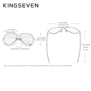 Para <span class=keywords><strong>KINGSEVEN</strong></span> 2021, gafas de sol polarizadas para hombre, marco de aleación de titanio, espejo piloto, gafas de policarbonato para hombres y mujeres, modelo 7730 - Product Image 5