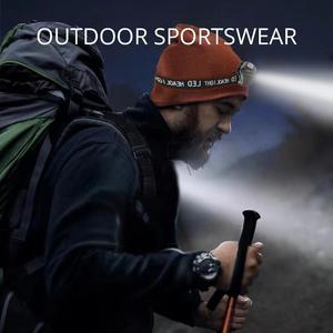 เฮาไลท์ไฟหน้าแบบ LED A96 ความสว่างสูงแบบชาร์จไฟได้ ระยะ 100-199 ม. สีดำ รุ่นไวต่อแสง ไฟหน้าสำหรับใช้งานกลางแจ้ง - Product Image 5