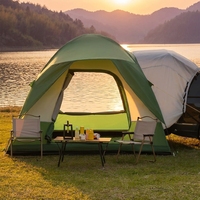 Tente de camping arrière pour voiture familiale, 6-8 personnes, imperméable, trois saisons, abri pliable portable, polyester double couche
