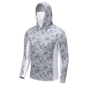 2024 OEM High Quality Sublimation Printing Quick Dry Polyester Performance Fishing Hoodie UPF 50 Hooded Fishing Shirt - Product Image 6