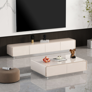 Mueble de <span class=keywords><strong>TV</strong></span> de Estilo Lujoso con Patas de Madera Maciza, Gran Capacidad de Almacenamiento, Mueble de <span class=keywords><strong>TV</strong></span> Moderno para Sala de Estar, Suministro de Fábrica - Product Image 1