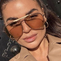 Vente en gros 2024 monture en métal double pont personnalisé lunettes de soleil fabricant Golden Aviation UV400 Polit lunettes de soleil en métal