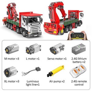 Happy Build YC-GC008 Camion Gru da Costruzione Tecnica Urbana con Telecomando, Set di Blocchi da Costruzione Giocattolo - Product Image 6