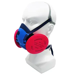 Elegante emergenza civile industriale fuga maschera antigas facciale respiratoria filtrata in Silicone naturale Co2 naturale