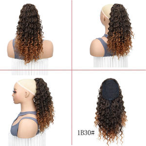 Stock prêt perruque femme petite queue de cheval bouclée haute fibre haute température moelleuse de style vague profonde pour le commerce extérieur transfrontalier - Product Image 4