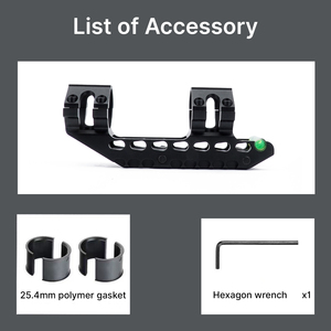 BANGBANG Anneaux de montage pour lunette de visée, tube de 30 mm, support optique de chasse, montage 20 mm, hauteur centrale de 1,4 pouce avec niveau à bulle pour l'extérieur - Product Image 5