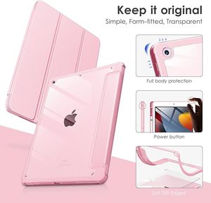 Funda para iPad 9th/8th/7th Gen 10,2 pulgadas (2021/2020/2019), Parte trasera transparente, funda de marco a prueba de golpes de TPU, portalápices incorporado - Product Image 3