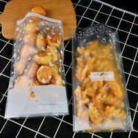 Minlee clair Opp Toast sac épaissi Pp fond carré debout cuisson gâteau baguette de pain Doggy sac Ziplock sac
