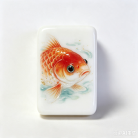 Jeu de tuiles de mahjong américain en acrylique de haute qualité, 166 pièces, 30 mm, 32 mm, 36 mm, 2 couches, motif poisson Koi Winsir
