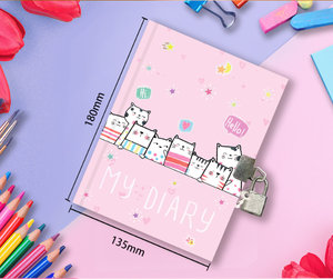 Diario con Candado de Dibujos Animados, Cuaderno con Llaves, Tapa Dura, Diario Secreto, Cuaderno con Candado Bonito para Niños, Estudiantes, Regalo, Papelería Infantil - Product Image 3