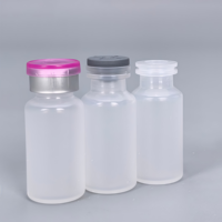 Vial Transparente para Inyección de Vacunas Veterinarias para Mascotas, 3 ml, Tapón de Goma PP/HDPE Estéril, Botella para Medicamentos Líquidos