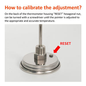 5" Dial Fully Stainless Steel <strong>Thermometer</strong> Brewing Bimetal <strong>4</strong>" Stainless Steel Stem <strong>1</strong>/2" <strong>NPT</strong> Industrial <strong>Thermometer</strong> - Product Image 6