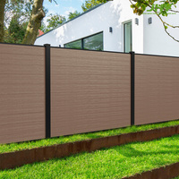 Clôture de jardin réaliste effet bois, panneaux de clôture solides en WPC
