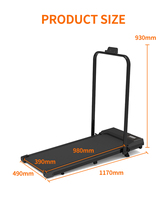 Caminadora Eléctrica Portátil Resistente con Pantalla LED, Motor de 550W, Diseño Plegable, Función 2 en 1, Fácil Almacenamiento para Uso Doméstico