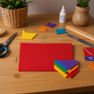 Foglio di feltro Ilan 40x60 cm rosso per artigianato e decorazioni per la casa - Product Image 3