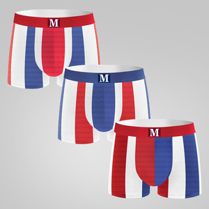 Tricolor Cloth Unisex Adult Shorts Board Denim USA Boxing Trunks OEM Proveedor Fabricación para lucha libre Boxeo-Estilo mexicano - Product Image 2