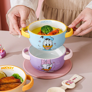 Tazón de Cerámica con Orejas de Mickey Mouse para Niños, Ideal para Comer Arroz, Especial para el <span class=keywords><strong>Desayuno</strong></span> del Bebé, Tazón para Huevos al Vapor para el Hogar - Product Image 2