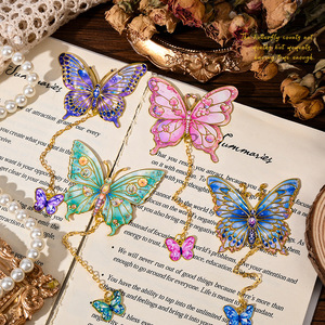 Marcapáginas Metálico Retro con Diseño de Mariposa, <span class=keywords><strong>Literatura</strong></span> y Arte, de Alta Gama, Exquisito, con Sentido Artístico Avanzado, para Estudiantes - Product Image 2