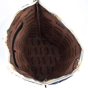 Dark Blue <b>Fabric</b> Yellow Gloves Turkish Kilim <b>Bag</b> - Product Image 3