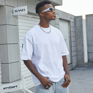 210gsm 250gsm 300gsm 100% cotton áo thun quá khổ cần thiết tùy chỉnh chất lượng vải 300 GSM t Áo sơ mi - Product Image 4