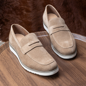 Eleganti <span class=keywords><strong>mocassini</strong></span> in pelle scamosciata di alta qualità da <span class=keywords><strong>uomo</strong></span> fatti a mano in vera pelle mocassino pelle di vacchetta scarpe Casual Shopping per escursioni uso quotidiano - Product Image 4