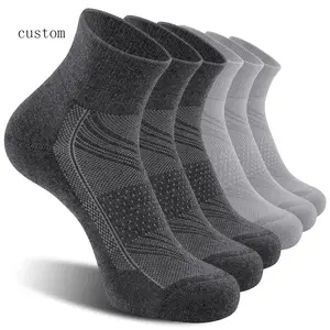 Sport 6 Pack Ankle Socks With Cushion Sport Athletic Running Logo Men Basketball Unisex Custom Socks