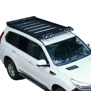 Suv için LED çerçeve bagaj taşıyıcı ile portbagaj 4Wd Overland araba Pickup Rv evrensel araba tavan portbagajı portbagaj
