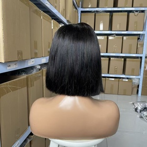 Peluca de Cabello Vietnamita Nativo SDD Top 15A, Ultra-Lisa, Corte Bob Corto, con Frente de Encaje Transparente - Product Image 5