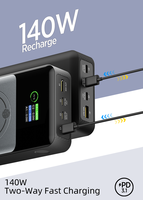 Batterie externe super étanche 25000mAh, chargeur portable de haute qualité, 280W, ultra 6-en-1, double charge sans fil 15W