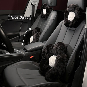 Funda de asiento de coche con forma de flor, con soporte lumbar y reposacabezas de piel sintética para asientos delanteros, cálida para el invierno, para uso en las cuatro estaciones - Product Image 3